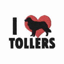 Jag älskar den Tollers broderade skjortan (T-tröja