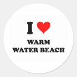 Jag älskar den varma vattenstranden Wisconsin Klistermärke