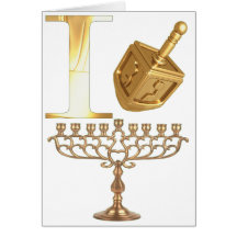 Jag älskar det Chanukah kortet