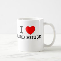 Jag älskar det hårda huset kaffe kopp