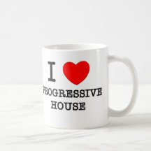 Jag älskar det progressiva huset kaffe kopp