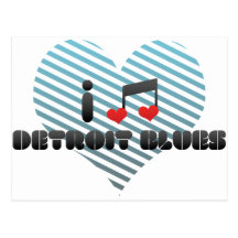 Jag älskar Detroit deppighet Vykort