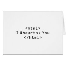 Jag älskar dig i HTML-kort