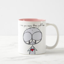 jag älskar dig mer än kaffe - kaffekopp muggar