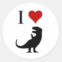 Jag älskar Dinosaurs - T-Rex Klistermärke