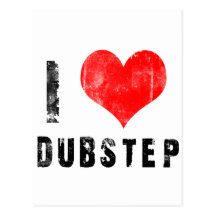 Jag älskar Dubstep Vykort