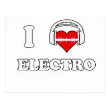 Jag älskar electroen vykort