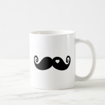 Jag älskar enkelt moustachen kaffe kopp
