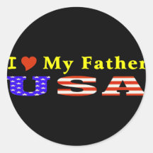 Jag älskar fadern USA Klistermärke