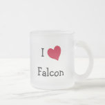 Jag älskar falken kaffe muggar
