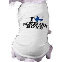 Jag älskar finlandssvenska pojkar djur tee shirt