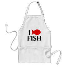 Jag älskar fisken förkläde