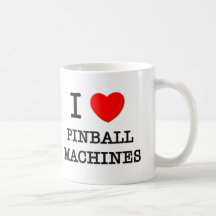Jag älskar flipperspel kaffe muggar