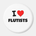 Jag älskar Flutists Magneter För Kylskåp