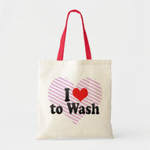 Jag älskar för att tvätta tote bag