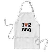 Jag älskar förklädet för 2 BBQ