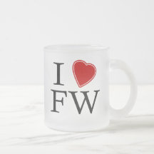 Jag älskar Fort Worth Kaffe Kopp