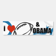 jag älskar fotboll och obama bildekal