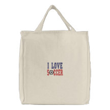 Jag älskar fotbolltote bags tygkasse