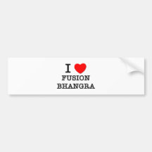 Jag älskar fusion Bhangra Bildekal
