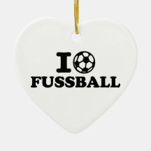 Jag älskar Fussball fotboll Julgransdekoration
