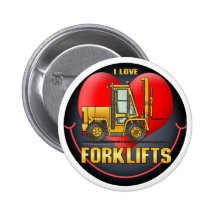 Jag älskar gaffeltruckar knäppas klämmer fast knapp