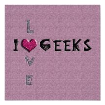 Jag älskar Geeks Fotografiska Tryck