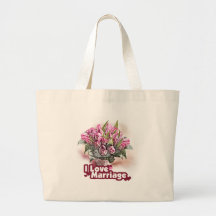 Jag älskar giftermål gifta sig salighet tote bag