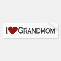 Jag älskar grandmom bildekaler