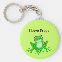 Jag älskar grodor Keychain Nyckel Ringar