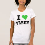 jag älskar grönt t-shirt
