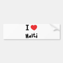 Jag älskar Haiti Bildekal