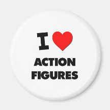 Jag älskar handlingfigurer magneter för kylskåp