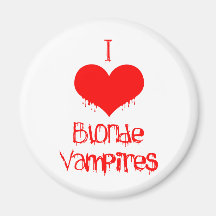 Jag älskar (hjärta) blonda vampyrer magneter