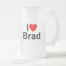 Jag älskar (hjärta) Brad Kaffe Kopp