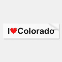 Jag älskar (hjärta) Colorado Bildekal