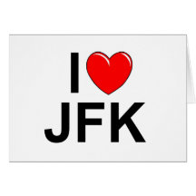Jag älskar (hjärta) JFK Hälsningskort
