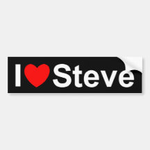 Jag älskar (hjärta) Steve Bildekaler