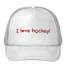 Jag älskar hockey-kvinnligt trucker keps