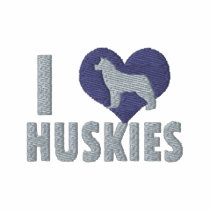 Jag älskar Huskiesdamblått