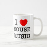 Jag älskar husmusik kaffe mugg