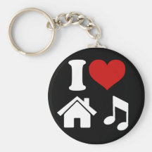Jag älskar husmusik Keychain Nyckelringar