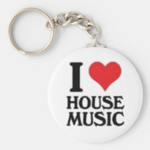 Jag älskar husmusik Keychain Nyckelringar