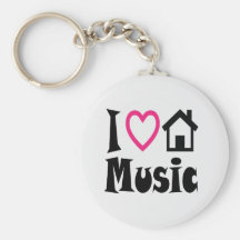 Jag älskar husmusik Keychain Nyckelringar