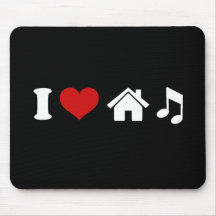 Jag älskar husmusik Mousepad Musmattor