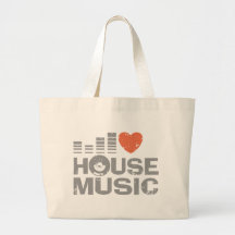 Jag älskar husmusik tote bags