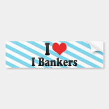 Jag älskar I-bankirer Bildekal