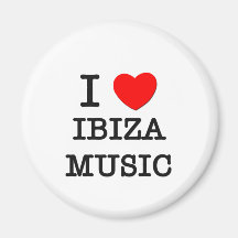 Jag älskar Ibiza musik Kylskåpmagneter