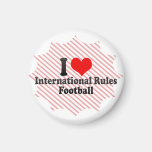 Jag älskar internationell reglerfotboll kylskåpsnagnet
