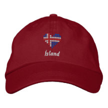 Jag älskar islandlocket - isländsk flaggahatt